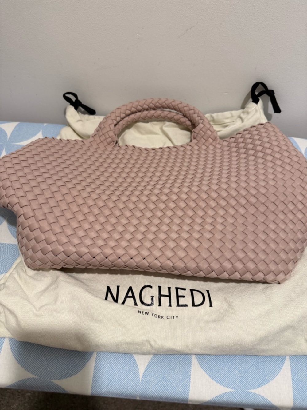 Naghedi St. Barths Medium Tote in Shell Pink